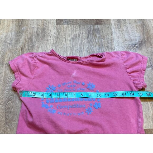 90s/Y2K Mudd Cropped Pink Cheerleaders Baby Tee Medium - Picture 5 of 6